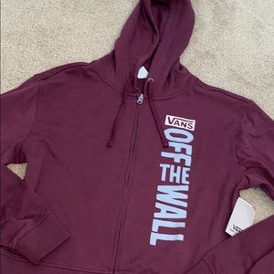 New Vans shoes sweater zip up hoodie S & M